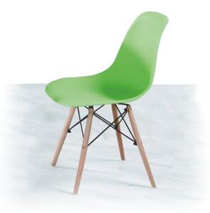 Jídelní židle v jednoduchém moderním designu zelená TK078